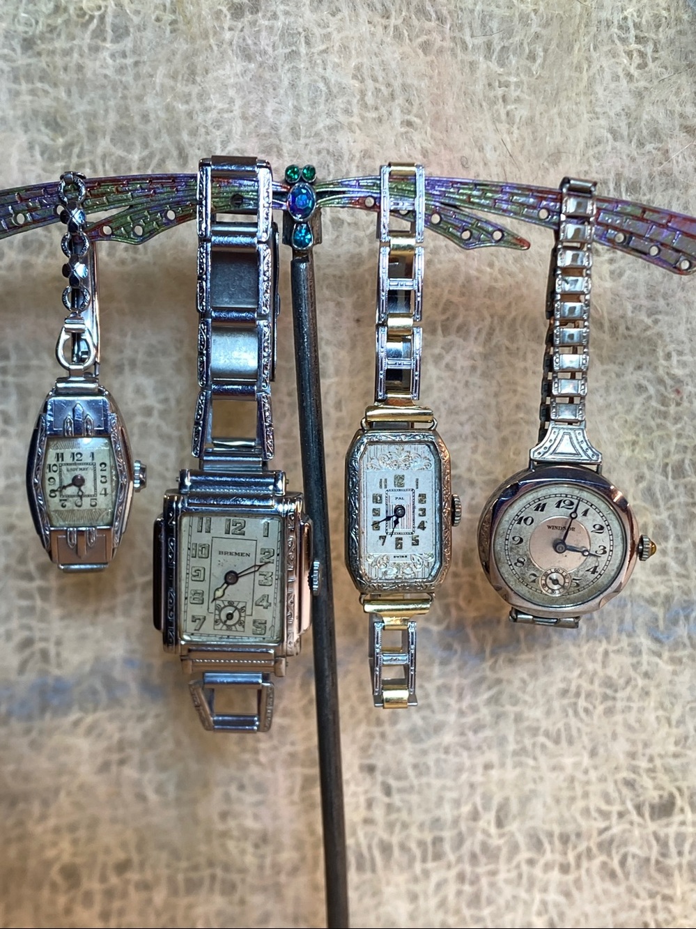 Art Deco Ladies Watch Collection- Bulova Lady May, Bremen, Pal Swiss, Windsor